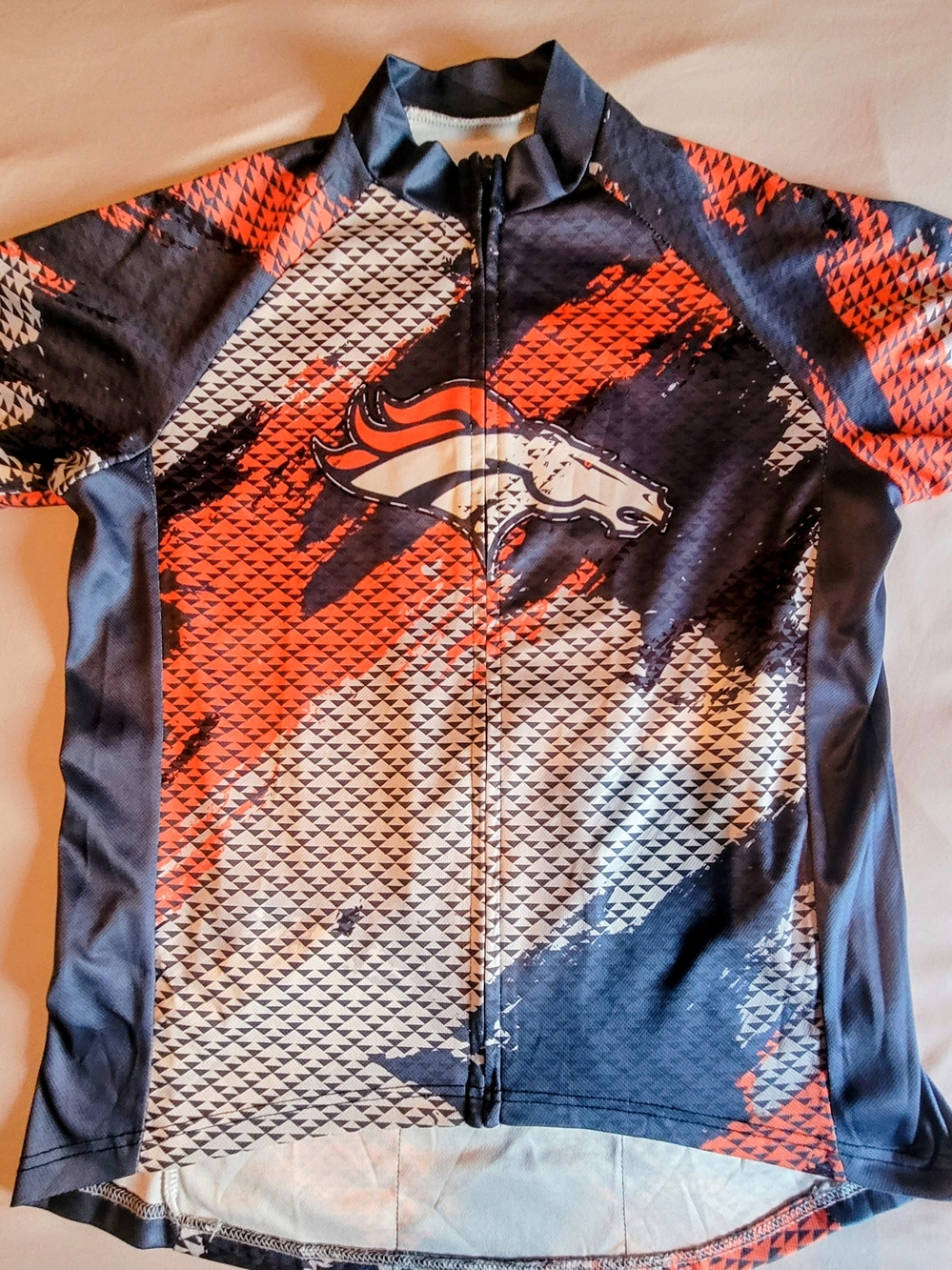 Men’s Broncos Short-Sleeve Cycling Jersey - Orange/Navy